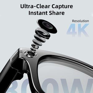 Lunettes intelligentes IA avec caméra HD 32MP, assistant vocal, <span class=keywords><strong>traduction</strong></span> IA et Q&<span class=keywords><strong>A</strong></span> interactifs – Lunettes connectées portables - Product Image 3