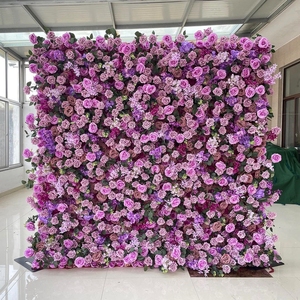 Bride to be Party Decoraciones Roll Up Flower Wall Backdrop 8x8 Flower Walls Purple 360 Photo Booth Background <span class=keywords><strong>para</strong></span> eventos - Product Image 2