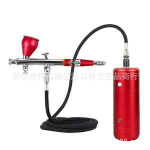 Ensemble d'aérographes avec pompe à air, alimentation par gravité, double action, vitesse réglable, alimenté par USB, portable, pour travaux d'art, peinture de modèles - Product Image 3