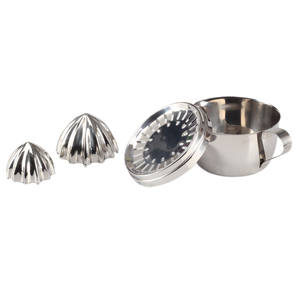 Exprimidor Manual Profesional de Frutas con Filtro y Asa para Verter - Prensa de Cítricos de Acero Inoxidable Fácil de Limpiar - Product Image 4