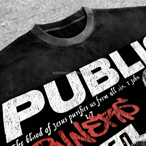 T-shirts personnalisés pour hommes, coupe ample, effet délavé, impression DTG, 100% coton, poids lourd, col rond, manches courtes - Product Image 2