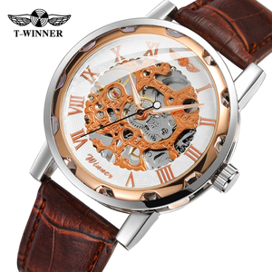 Orologi da Uomo Meccanici Scheletrati a Carica Manuale OEM T-winner: Prodotti di Tendenza, Moda, Ottimo Prezzo, Cinturino in Pelle, Vendita all'Ingrosso - Product Image 2