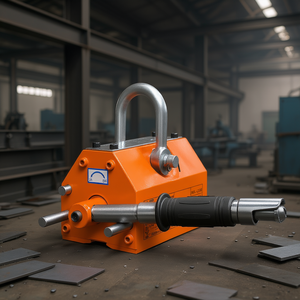 Magnete di sollevamento in acciaio al neodimio per impieghi gravosi D0100HADCZW 2000kg con interruttore manuale per la lavorazione dei metalli - Product Image 2