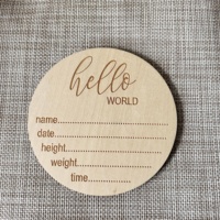 Panneau de bienvenue pour nouveau-né Annonce de naissance en bois faite à la main pour le séjour à l'hôpital du bébé Décoration murale Artisanat et boîtes en bois
