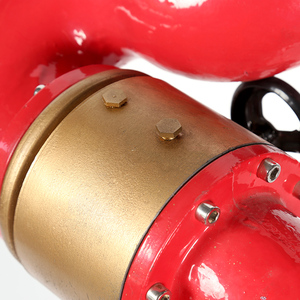 Canon à eau fixe DN20 en fonte rouge avec manomètre et commande manuelle pour les incendies de classe A et B - Product Image 5