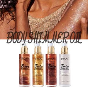 SNMLPM sin alcohol líquido resaltador maquillaje rosa dorado brillo <span class=keywords><strong>bronceador</strong></span> cara cuerpo brillo OEM cuerpo brillo aceite - Product Image 3