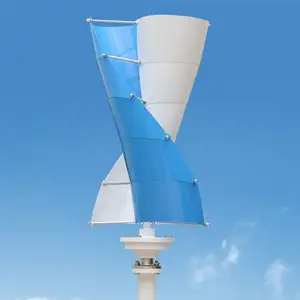 Turbin angin sumbu vertikal Spiral, 5kW dengan Generator 12v 24v 48v