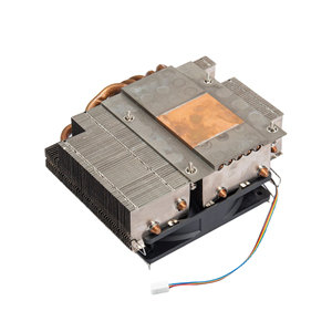 Refroidisseur d'air pour processeur OEM personnalisé à flux supérieur avec caloducs en cuivre et ventilateur PWM |   Conception basée sur des dessins - Product Image 2