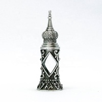 Botol Parfum Mini 12ml Gaya Arab Dubai, Botol Minyak Berlapis Embun, Botol Kaca Kosong Isi Ulang untuk Essential Oil # 81093