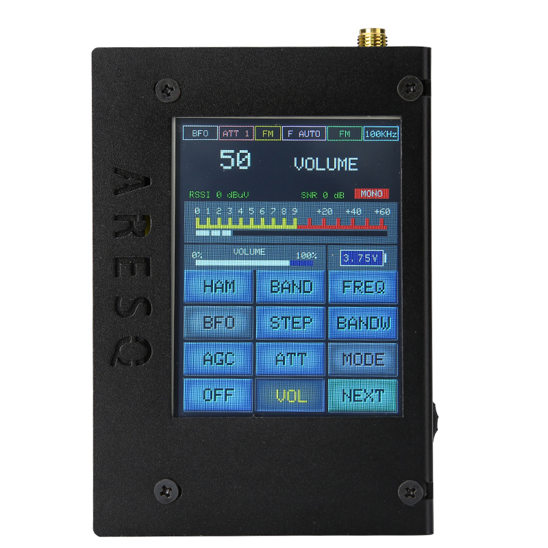 ARESQ AQ1ミニフルバンドラジオ FM LW MW SW-SSB Si4732チップ搭載 全