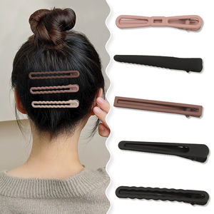 Lot de 3 pinces à cheveux mates sans pli ni trace, style doux, couleurs nude et tendance, pour femmes et filles - Product Image 5