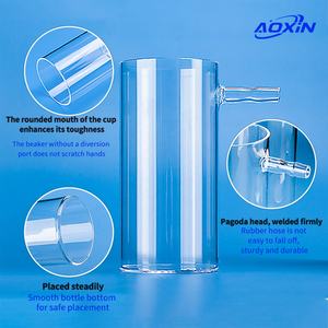 फैक्ट्री कस्टम क्यूarzo ने सिलिका उच्च तापमान पारदर्शी बेलनाकार क्वार्ट्ज बीकर को बिना स्टब्स के - Product Image 3