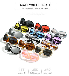 แว่นกันแดดทรงวงรีแฟชั่นใหม่ปี 2026 รุ่น Unisex กรอบใหญ่ ดีไซน์ทันสมัย คุณภาพดี ป้องกันรังสียูวี 400 เหมาะสำหรับปั่นจักรยานและเล่นกีฬา - Product Image 4