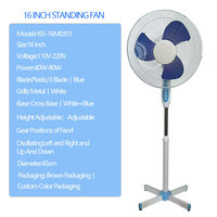 Offre Spéciale Style Simple personnalisé 16 pouces métal mécanique 3 pales réglable ventilateur électrique à support haut pour usage domestique extérieur