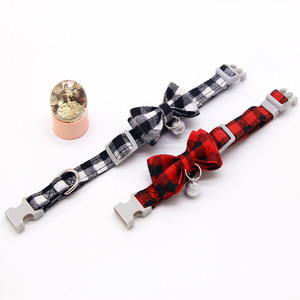 Lindo <span class=keywords><strong>Collar</strong></span> para Gato con Lazo de Mariposa y Campana, Ajustable, con Correa a Juego para Gatitos y Perros Pequeños, Anillo para el Cuello para Pasear Mascotas - Product Image 1