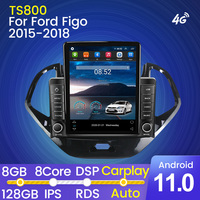 Autoradio MEKEDE Android 11 8+128G 4G WIFI DSP RDS AM FM pour Ford Figo 2015-2018, Radio pour Voiture, Car-play+auto Lecteur DVD