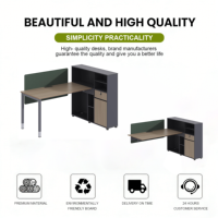Bureau de travail modulaire pour ordinateur 3 places avec montage facile, design moderne, mobilier de bureau