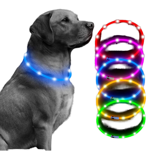 <span class=keywords><strong>Collar</strong></span> de Silicona LED Personalizado de Lujo para Perro, Ecológico, Recargable, Resistente al Agua, con Cierre de Hebilla, Moderno, para Paseos Nocturnos - Product Image 1