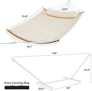 आधुनिक डिजाइन वयस्क लौह तह हैममॉक स्टैंड लटका हुआ स्विंग बेड धातु फ्रेम गार्डन जिम लिविंग रूम के लिए - Product Image 3