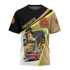 Santo pompiere personalizzato progettato t-shirt da uomo all'ingrosso in poliestere girocollo traspirante abbigliamento per il tempo libero estivo comodo t-shirt - Product Image 1