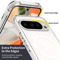 Coque de téléphone transparente antichoc anti-jaunissement magnétique pour Google Pixel 9A 9pro 10 pro XL 10A