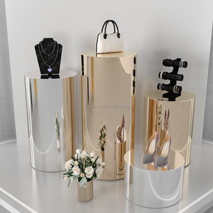 Bolsa de joyería de plata y oro cromado personalizada, exhibición de maniquíes en la isla, plataforma que fluye, tienda de ropa, mesa de exhibición - Product Image 3