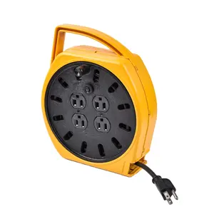 50FT Outdoor Heavy Duty Retractable Extension Cords Cable reel