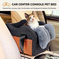 Lit de voiture de luxe personnalisable pour animaux de compagnie (chats et chiens) - Transporteur de voyage portable à fixer sur le siège