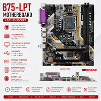 Motherboard PCWINMAX B75 MATX LGA1155 DDR3 16GB PCIe 3.0 OEM Pabrik Grosir Stok Siap untuk PC Desktop Kantor Generasi ke-2 dan ke-3