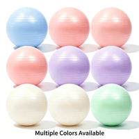 Ballon de yoga rond en PVC souple 55/65/75cm, écologique, durable, avec conception anti-explosion, vente en gros