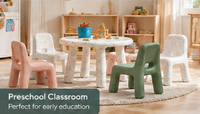 Kindergartenstuhl mit Rückenlehne, Kinder-Schulhocker, Kindersitz für Klassenzimmer, Zuhause, Kindertagesstätte, Schulmöbel