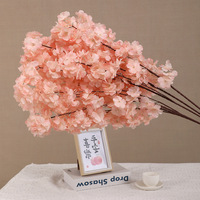 Branche artificielle de fleurs de cerisier, fleurs de pêcher en soie, longues branches fleuries, bouquet de fleurs de pêcher pour décoration de mariage