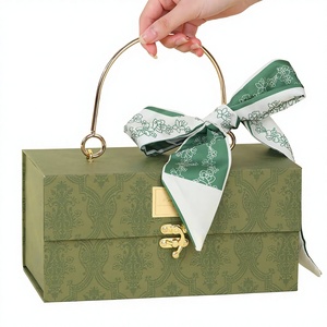Scatola <span class=keywords><strong>Regalo</strong></span> <span class=keywords><strong>in</strong></span> <span class=keywords><strong>Legno</strong></span> Premium con Manico per Bomboniere, Confezione di Lusso Multicolore per Festival e Celebrazioni - Product Image 2