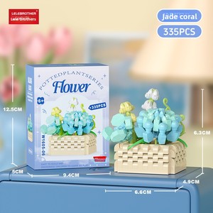 Bloques de Construcción de la Serie de Flores de la Vida Eterna, Cesta de Flores, Decoración de Mesa, <span class=keywords><strong>Modelo</strong></span> de Rosa, Juguete de Ensamblaje para Niños, Regalos - Product Image 2