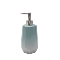 Distributeur de savon en céramique bleu clair dégradé oriental bon marché bouteilles de shampoing accessoires de salle de bains pour la décoration d'hôtel et de maison