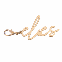 Porte-clés personnalisé avec alphabet, style vintage, en alliage de zinc, avec design de lettres, porte-clés tendance avec logo personnalisé