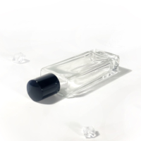Flacon de parfum en verre rectangulaire de haute qualité 100 ml, nouveau design, vaporisateur, atomiseur pour soins de la peau, flacon d'huile essentielle de luxe
