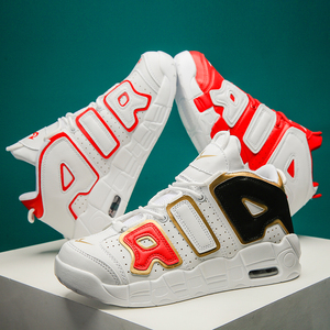 <span class=keywords><strong>Zapatillas</strong></span> <span class=keywords><strong>de</strong></span> <span class=keywords><strong>Baloncesto</strong></span> Unisex para Adolescentes, Antideslizantes, Transpirables, con Amortiguación <span class=keywords><strong>de</strong></span> Aire, Negras y Blancas, <span class=keywords><strong>de</strong></span> Caña Alta, para Entrenamiento Deportivo y Escolar - Product Image 5