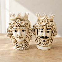 Vase à fleurs en céramique fait main Testa Di Moro, style italien, pot de fleurs de luxe pour la décoration intérieure