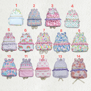 Wholesale RTS Backpack School Bags Waterproof Backpack Kid Girls Cute Print Ruffle School Bag Bookbags Factory Direct Sales - Product Image 1