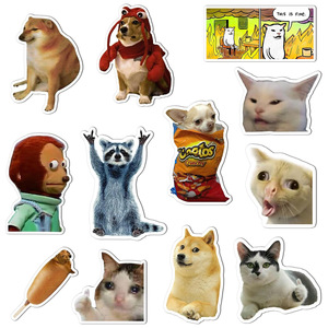Aimants de réfrigérateur flexibles et réutilisables pour emojis, chats et chiens amusants, pour la décoration de bureaux et d'armoires, à thème touristique, pour l'exportation - Product Image 2