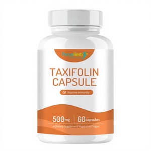 Focusherb Supply OEM, Cápsulas de Taxifolina al 98% de Marca Privada, Suplemento para la Salud de Adultos, Certificado ISO 9001, 500 mg por Porción, Personalizable - Product Image 1