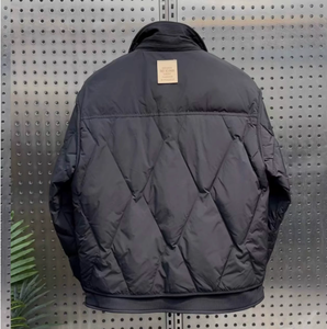 เสื้อแจ็คเก็ตดาวน์น้ำหนักเบาแบบสองชิ้น แบรนด์แฟชั่นฤดูหนาว ดีไซน์ปะติดปะต่อ ปกเสื้อแบบลา펠 สีพื้น สไตล์เกาหลี ทรงเข้ารูป  บุด้วยขนเป็ดขาว - Product Image 4