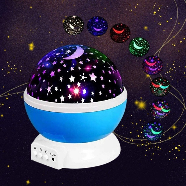 Kids Bedroom Decoration 3D Lamparas Flashing Sky Moon Star Master Projector Night Light