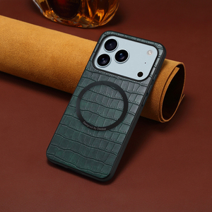 Denior Premium Faux Leather Magnetic Wireless Charging Phone Case Luxury Styling, Compatible with <strong>Apple</strong> 17/16/15/14/13/12 Series - Product Image 5