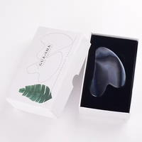 Outil de massage Gua Sha unique en agate et rouleau facial pour le SPA et la thérapie d'acupuncture, pour réduire les gonflements et sculpter la mâchoire