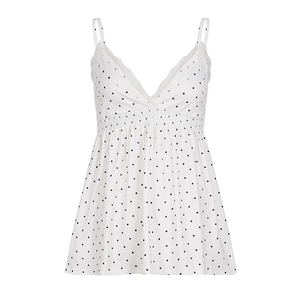 Women's 2026 Summer Short Knitted Polka Dot Sleeveless <b>Top</b> Contrast Color Lace <b>Patchwork</b> High Waist Slimming Thin Strap Y2K - Product Image 6
