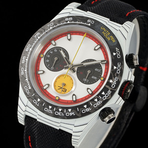 Reloj de Pulsera Cronógrafo Prestige NTPT de Carbono Blanco con Esfera Redonda de Carreras, Reloj para Hombre, Reloj de Competición <span class=keywords><strong>Grand</strong></span> <span class=keywords><strong>Prix</strong></span> - Product Image 3