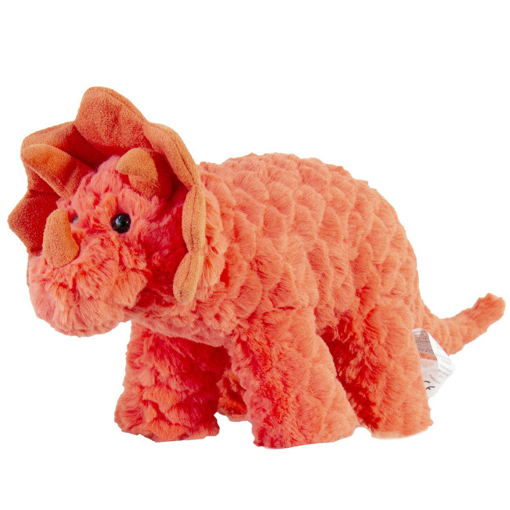 orange triceratops plush