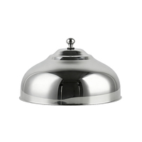 Cloche en acier inoxydable grande capacité, couvercle de luxe pour steak, finition miroir, résistant à la chaleur, compatible four et cuisinière à induction, pour aliments